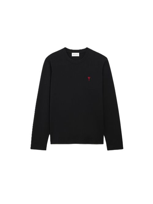 T-shirt a maniche lunghe Ami de Coeur in jersey di cotone biologico. Ami Paris | BFUTS235.724001 BLACK